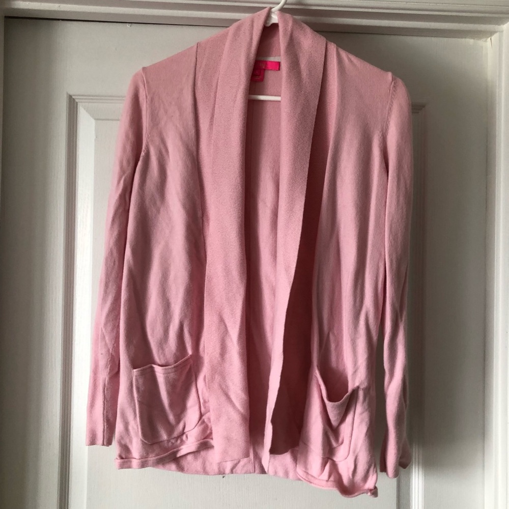 EUC Lilly Pulitzer Powder Pink Cardigan Size Small